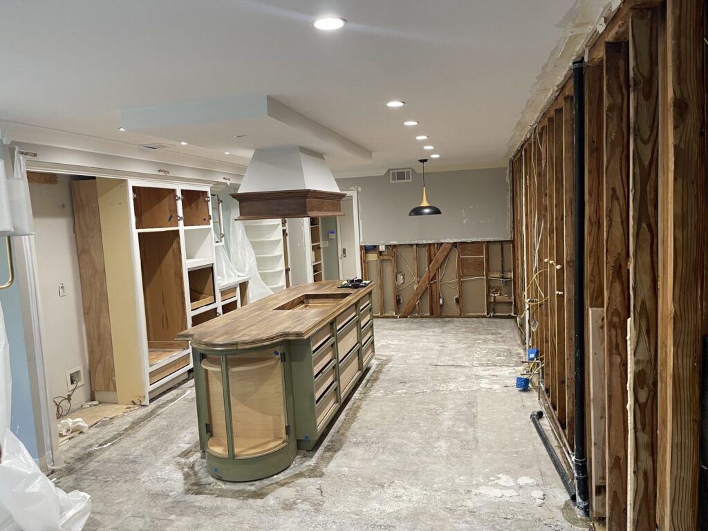 Interior construction and rebuilding work